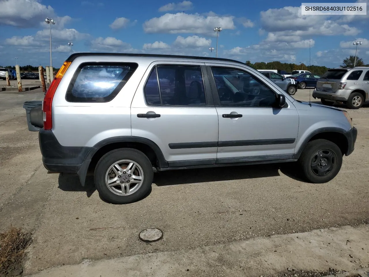 2003 Honda Cr-V Lx VIN: SHSRD68403U102516 Lot: 78532584