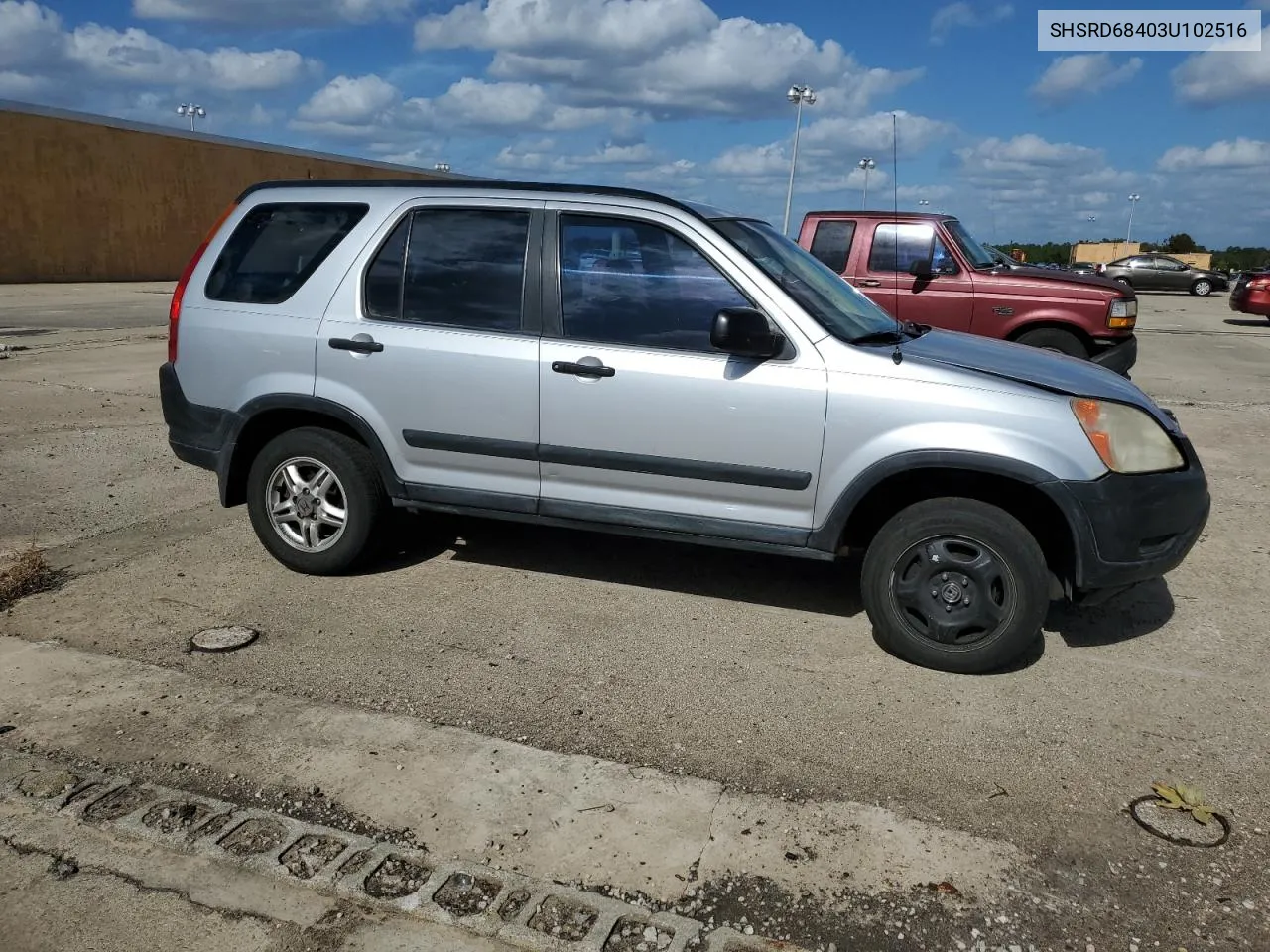 2003 Honda Cr-V Lx VIN: SHSRD68403U102516 Lot: 78532584