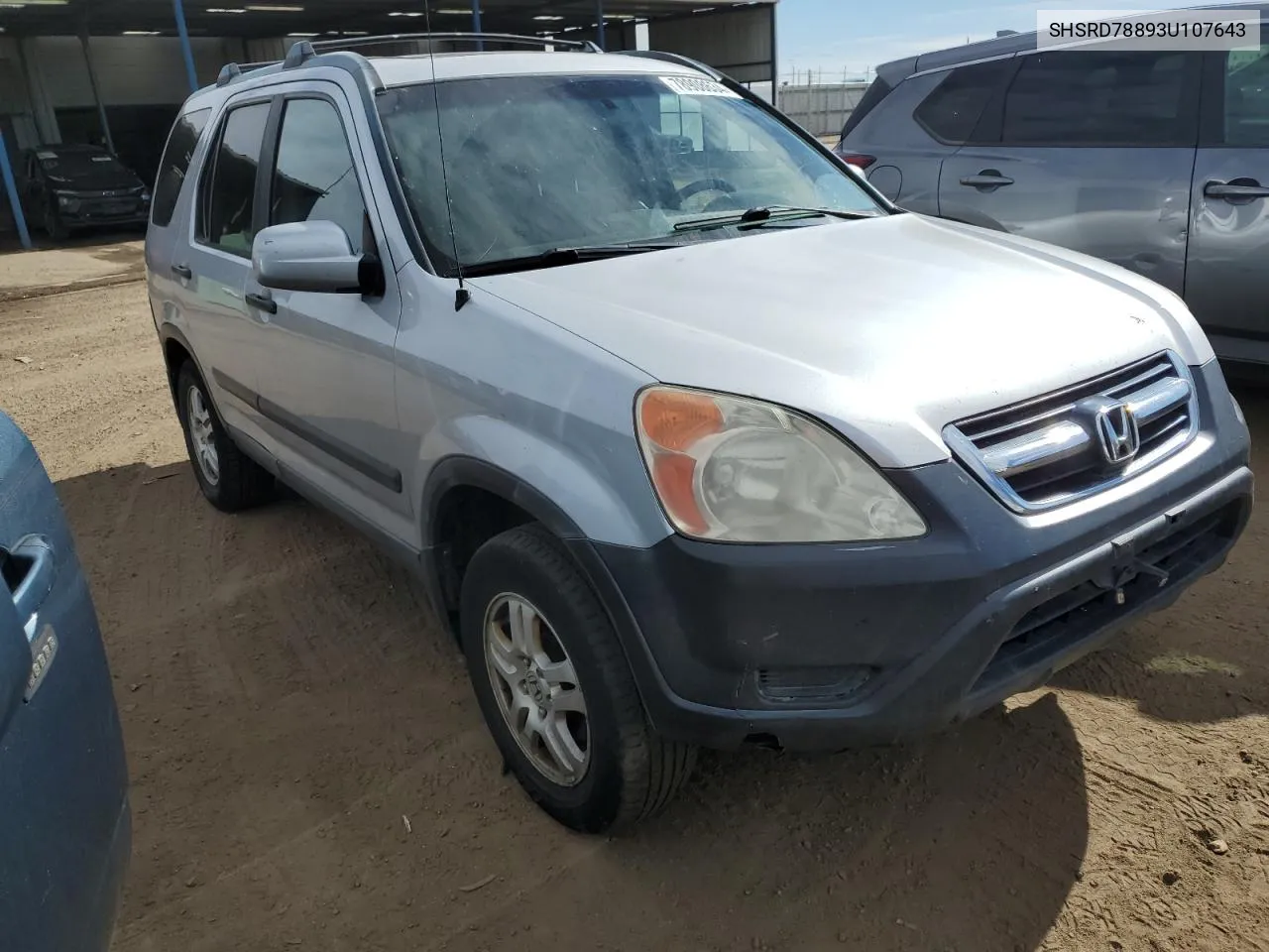 2003 Honda Cr-V Ex VIN: SHSRD78893U107643 Lot: 78908634