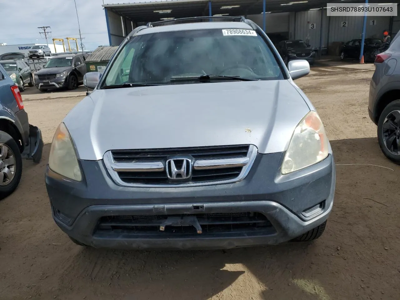 2003 Honda Cr-V Ex VIN: SHSRD78893U107643 Lot: 78908634