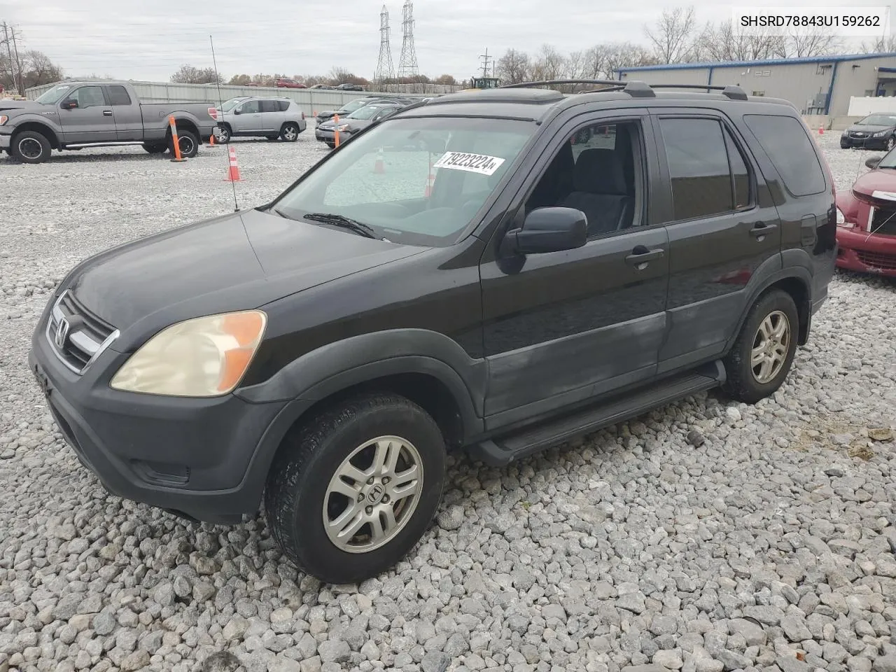 2003 Honda Cr-V Ex VIN: SHSRD78843U159262 Lot: 79223224