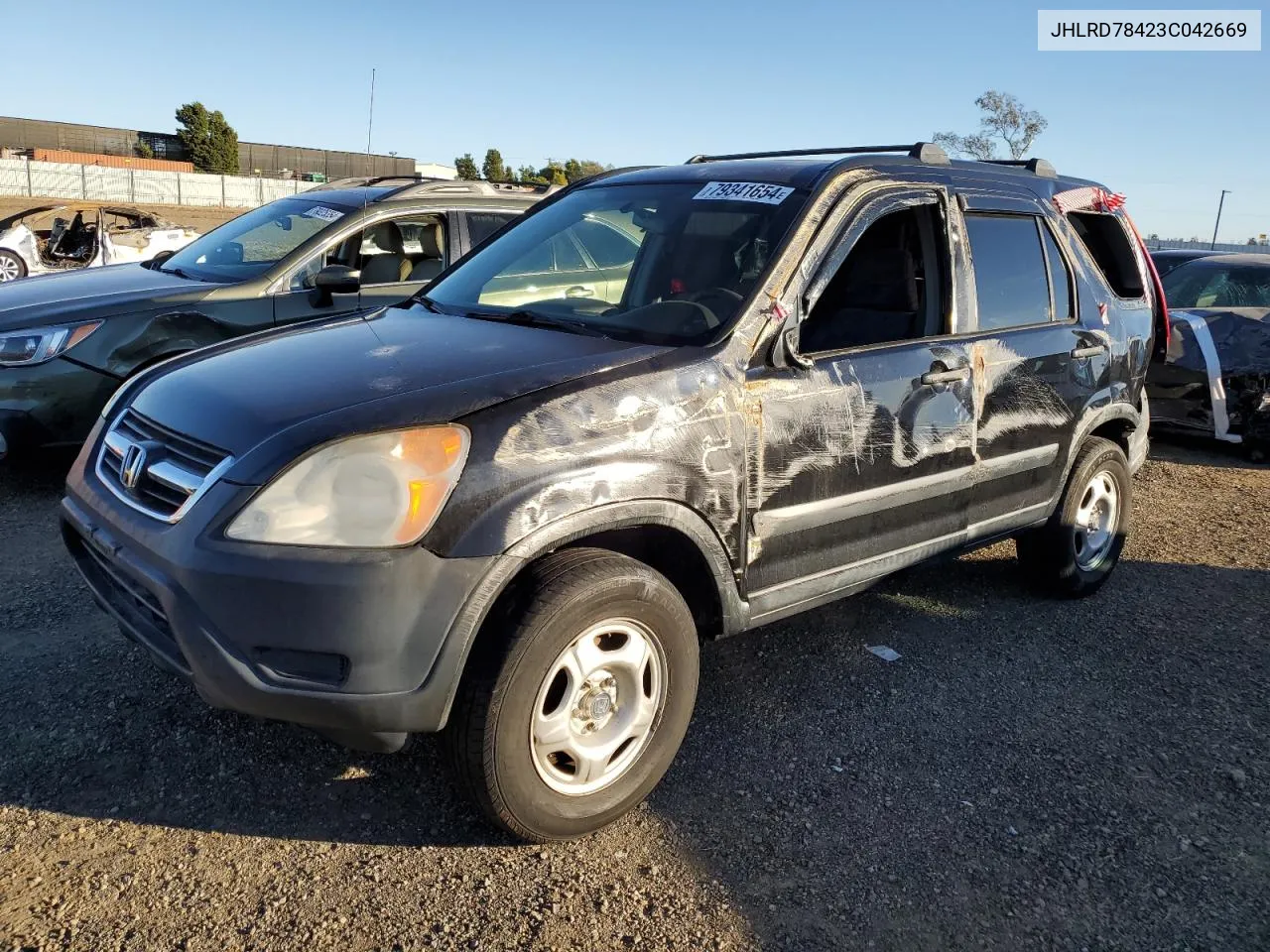 2003 Honda Cr-V Lx VIN: JHLRD78423C042669 Lot: 79341654