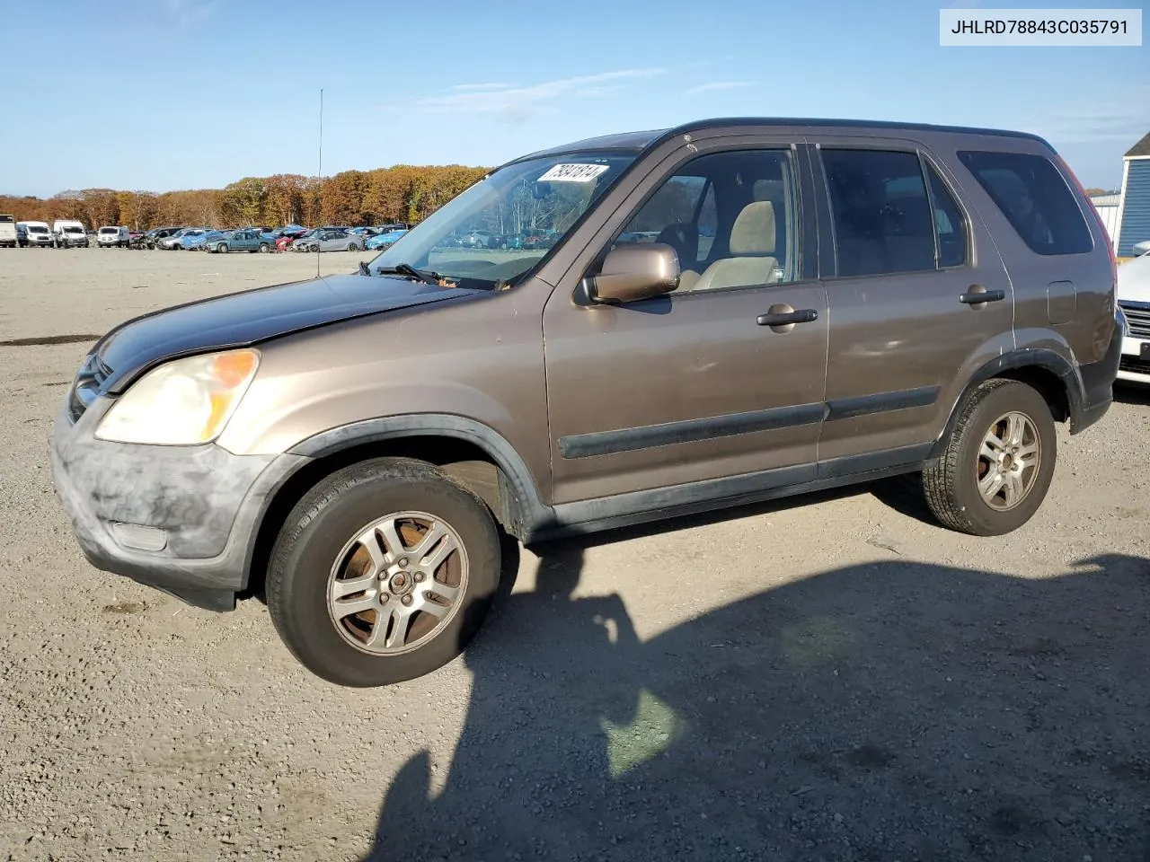 2003 Honda Cr-V Ex VIN: JHLRD78843C035791 Lot: 79341814