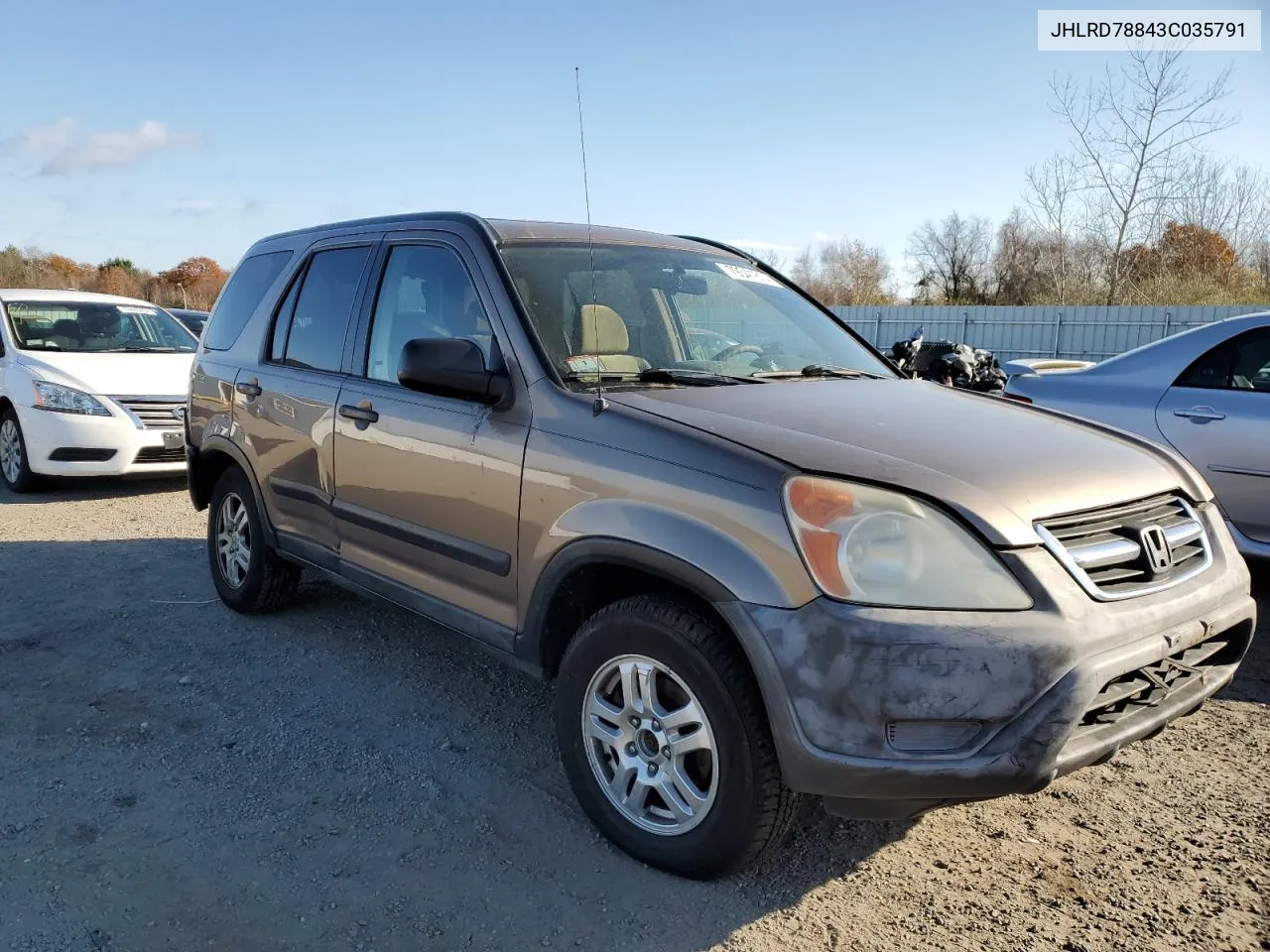 2003 Honda Cr-V Ex VIN: JHLRD78843C035791 Lot: 79341814