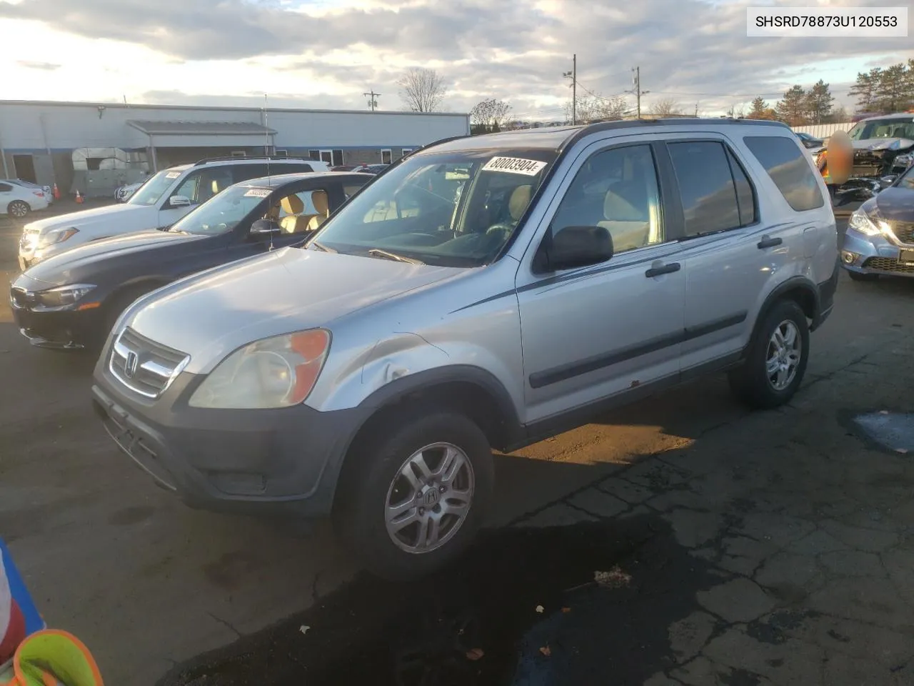 2003 Honda Cr-V Ex VIN: SHSRD78873U120553 Lot: 80003904