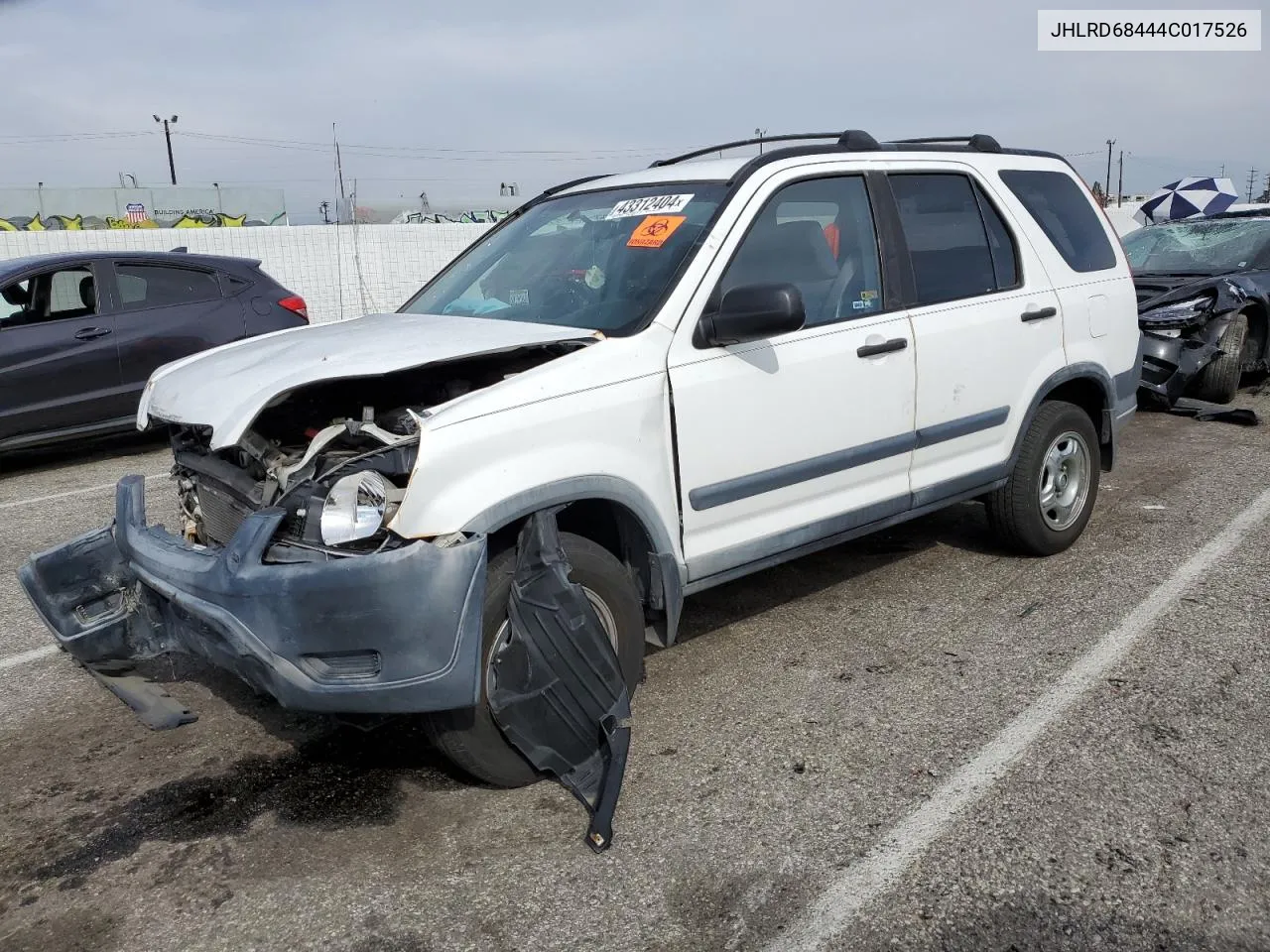 2004 Honda Cr-V Lx VIN: JHLRD68444C017526 Lot: 43312404