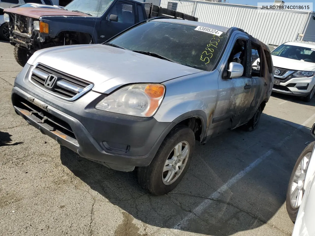 2004 Honda Cr-V Ex VIN: JHLRD78874C018615 Lot: 53895324