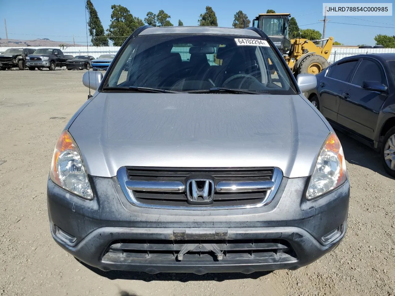 2004 Honda Cr-V Ex VIN: JHLRD78854C000985 Lot: 64702294