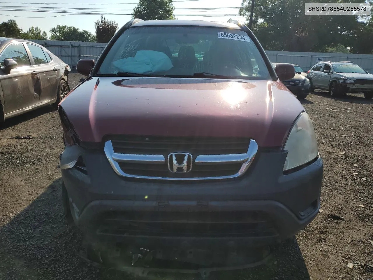 2004 Honda Cr-V Ex VIN: SHSRD78854U255578 Lot: 65632234