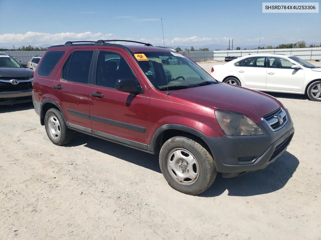 2004 Honda Cr-V Lx VIN: SHSRD784X4U253306 Lot: 67552334