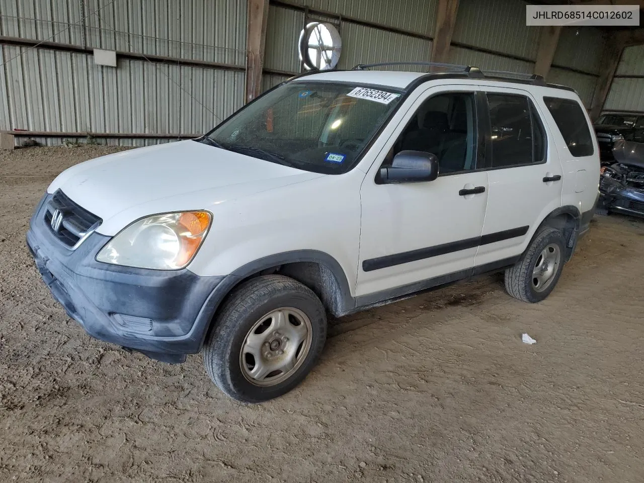 2004 Honda Cr-V Lx VIN: JHLRD68514C012602 Lot: 67652394