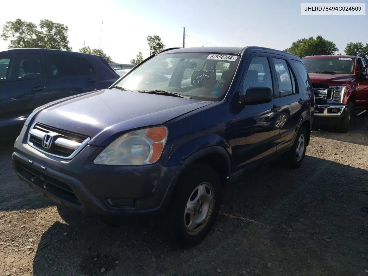 2004 Honda Cr-V Lx VIN: JHLRD78494C024509 Lot: 67696784