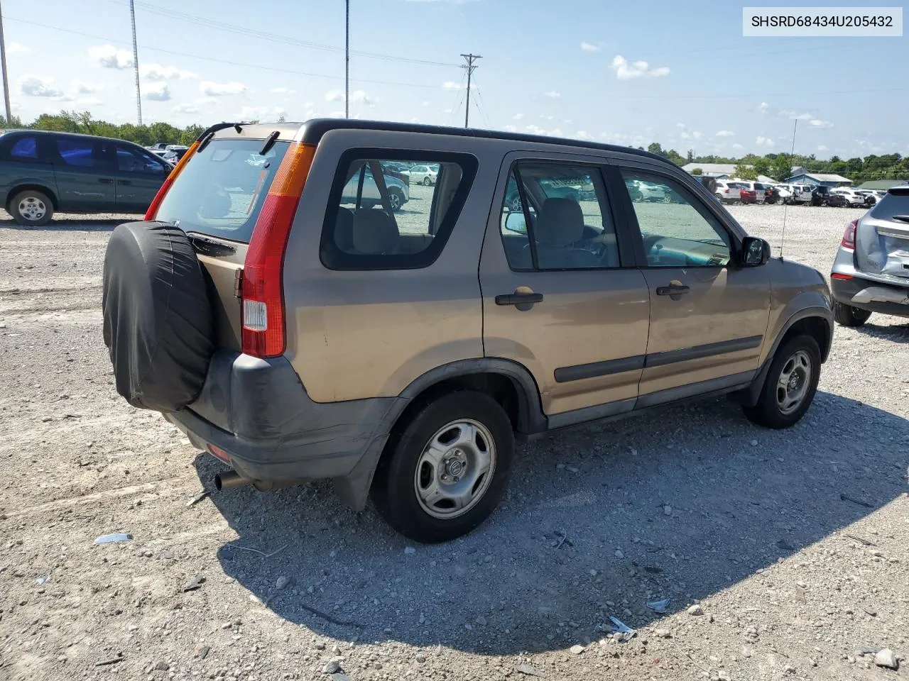 2004 Honda Cr-V Lx VIN: SHSRD68434U205432 Lot: 68299074