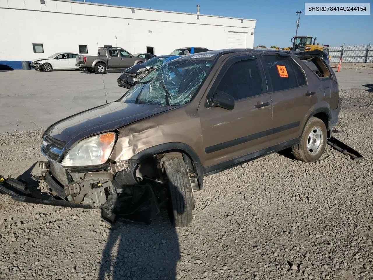 2004 Honda Cr-V Lx VIN: SHSRD78414U244154 Lot: 69125964