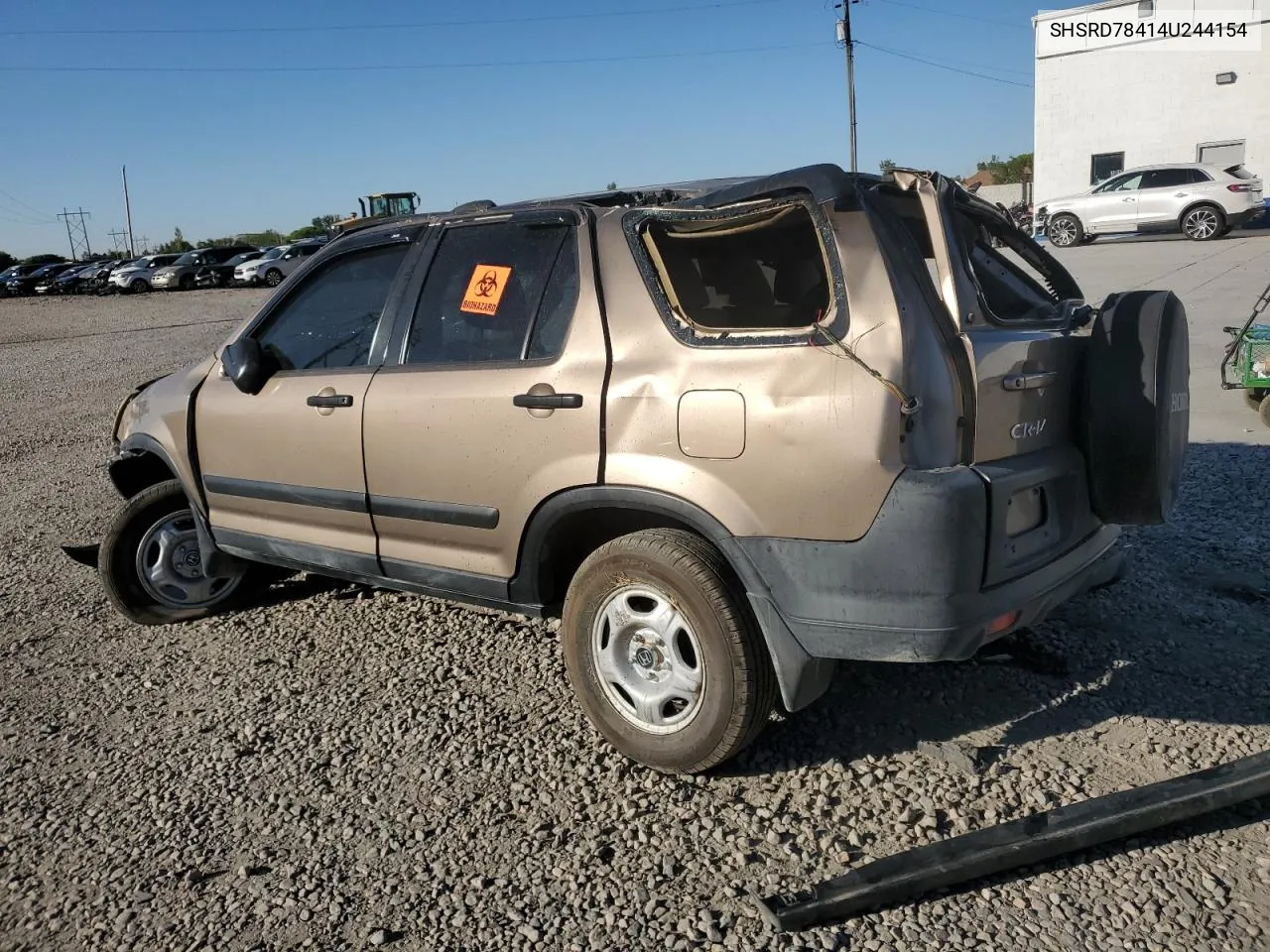 2004 Honda Cr-V Lx VIN: SHSRD78414U244154 Lot: 69125964