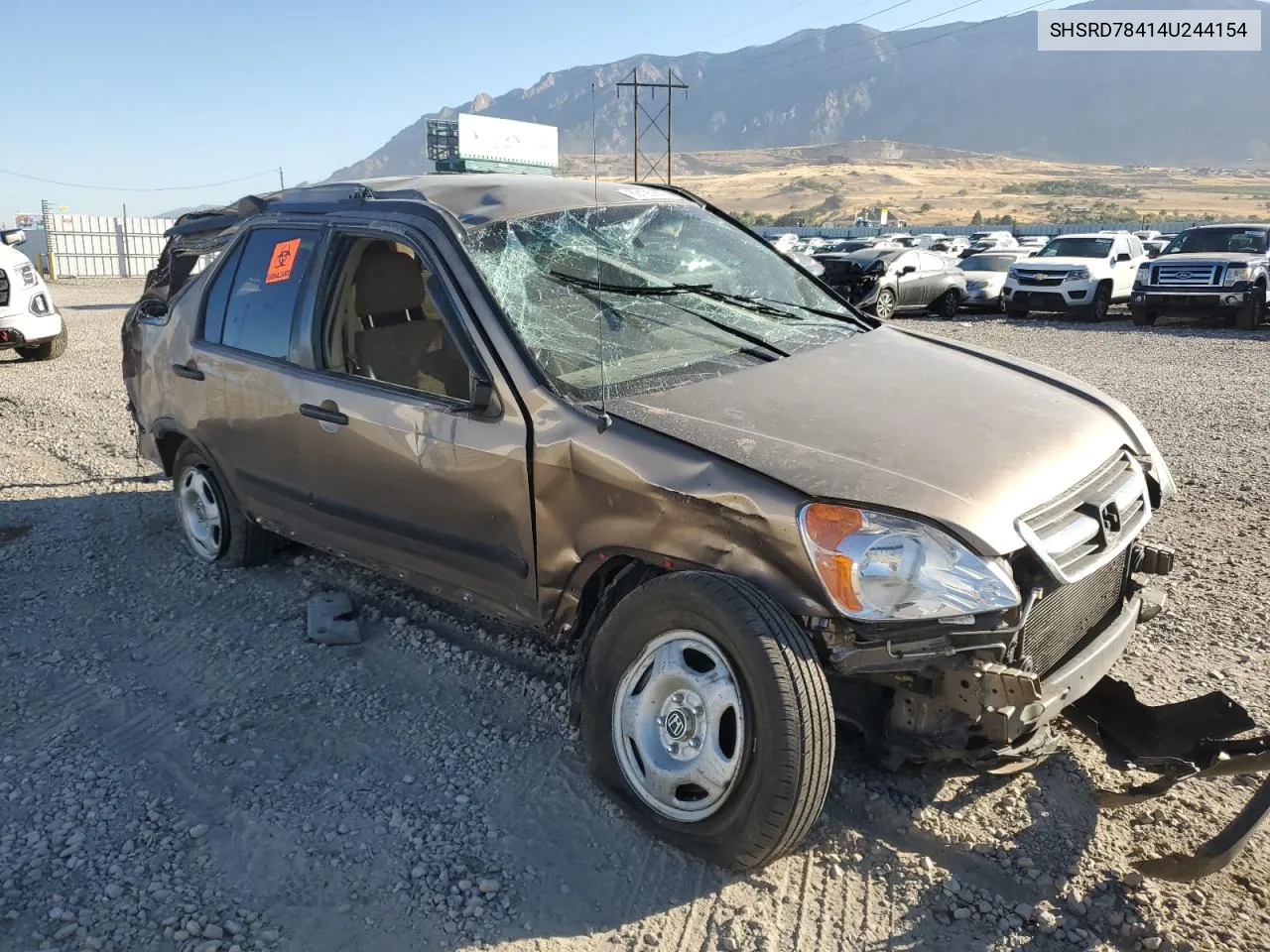 2004 Honda Cr-V Lx VIN: SHSRD78414U244154 Lot: 69125964