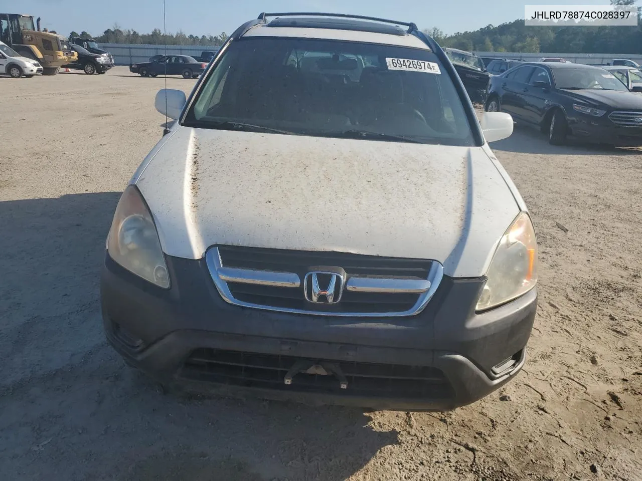 2004 Honda Cr-V Ex VIN: JHLRD78874C028397 Lot: 69426974