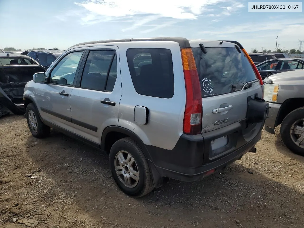 2004 Honda Cr-V Ex VIN: JHLRD788X4C010167 Lot: 69712994