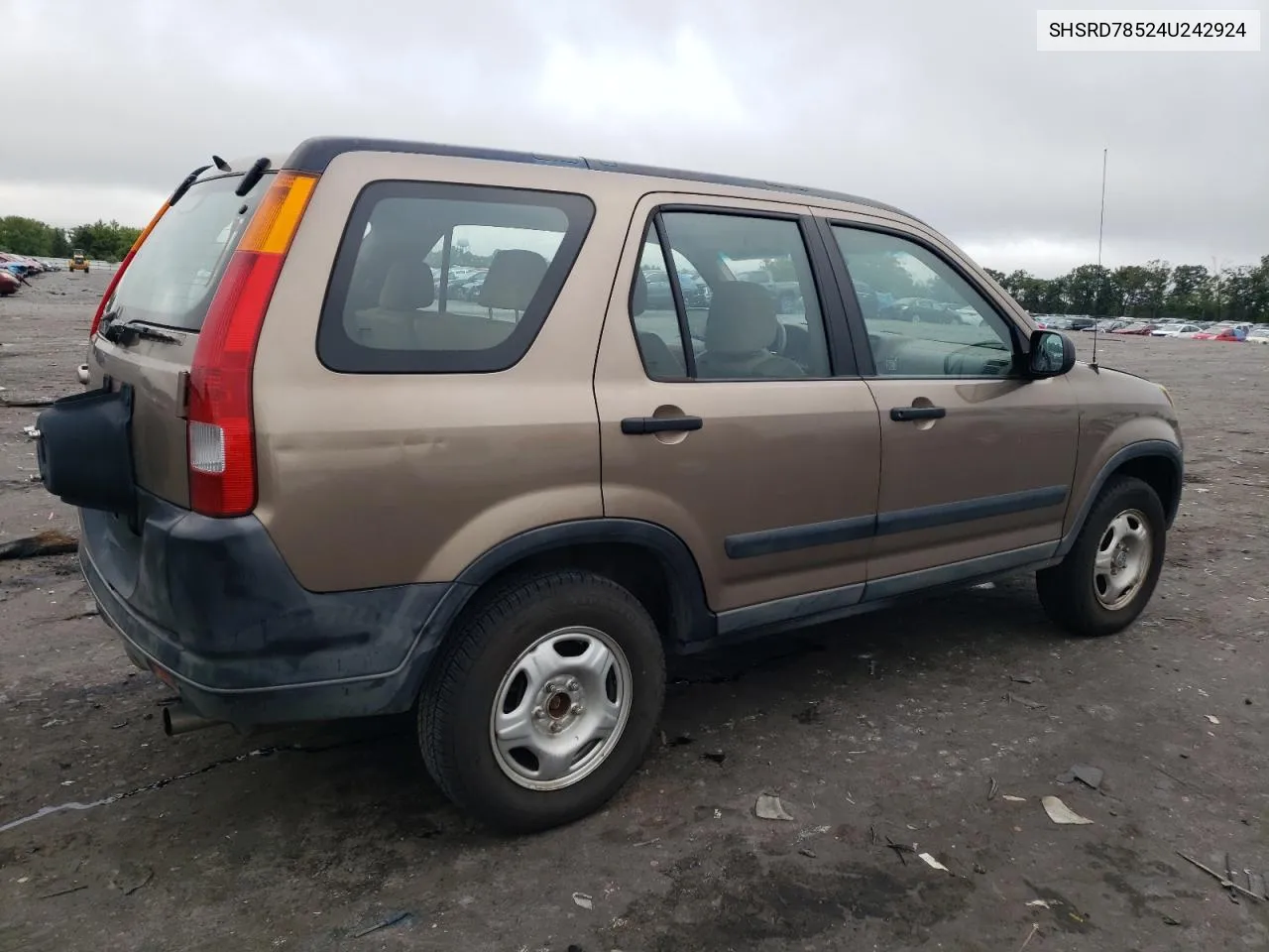 2004 Honda Cr-V Lx VIN: SHSRD78524U242924 Lot: 69742404