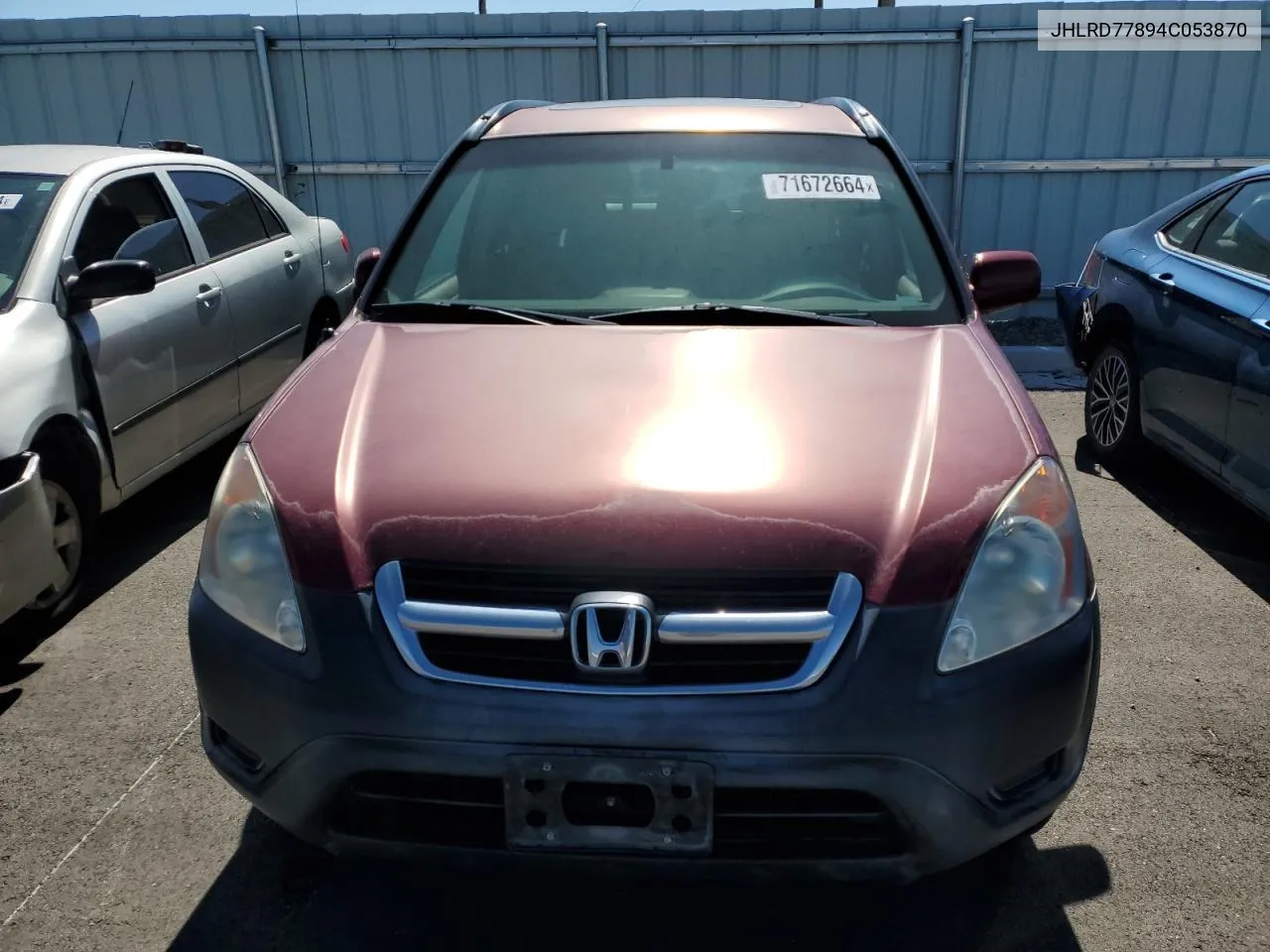 2004 Honda Cr-V Ex VIN: JHLRD77894C053870 Lot: 71672664