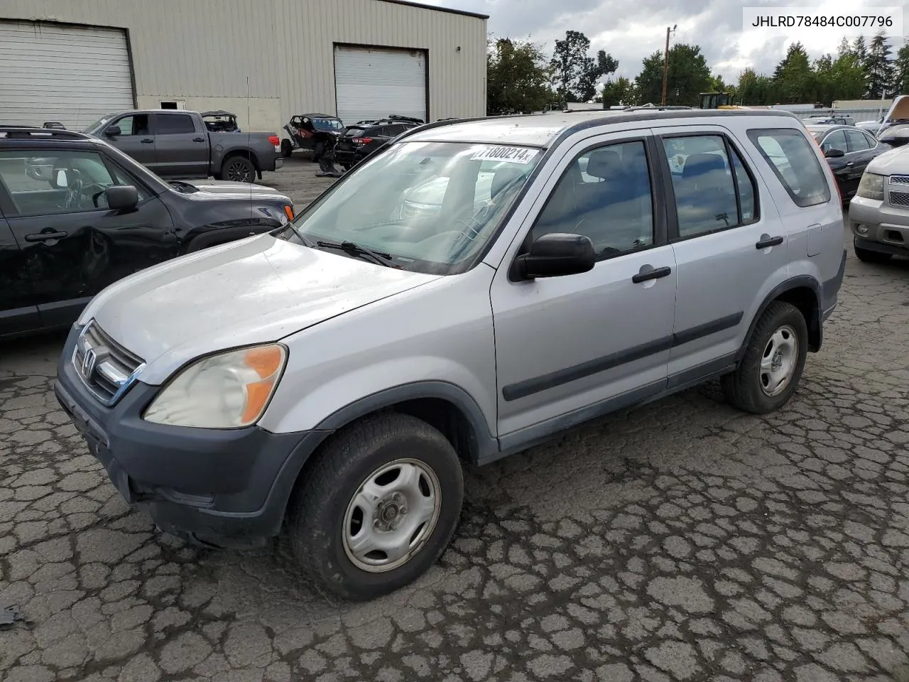 2004 Honda Cr-V Lx VIN: JHLRD78484C007796 Lot: 71800214