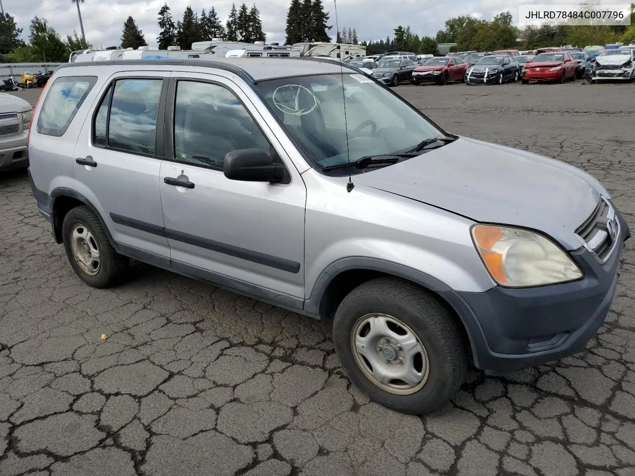 2004 Honda Cr-V Lx VIN: JHLRD78484C007796 Lot: 71800214