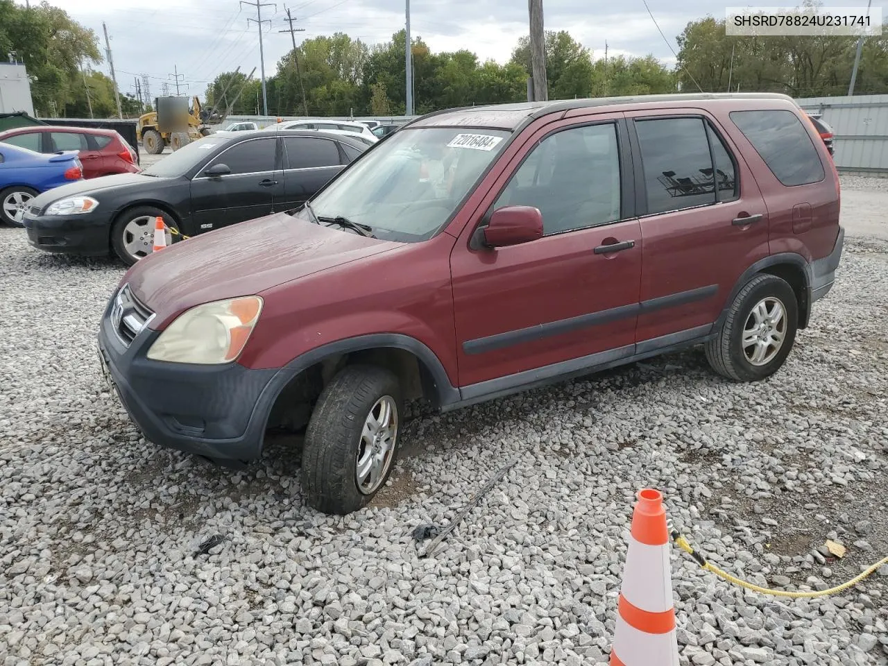 2004 Honda Cr-V Ex VIN: SHSRD78824U231741 Lot: 72016484