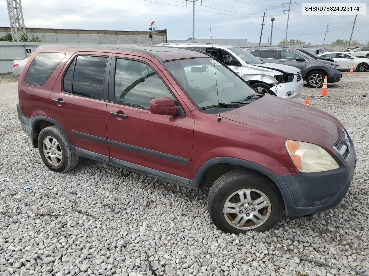 2004 Honda Cr-V Ex VIN: SHSRD78824U231741 Lot: 72016484