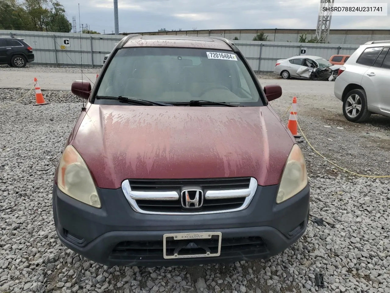 2004 Honda Cr-V Ex VIN: SHSRD78824U231741 Lot: 72016484