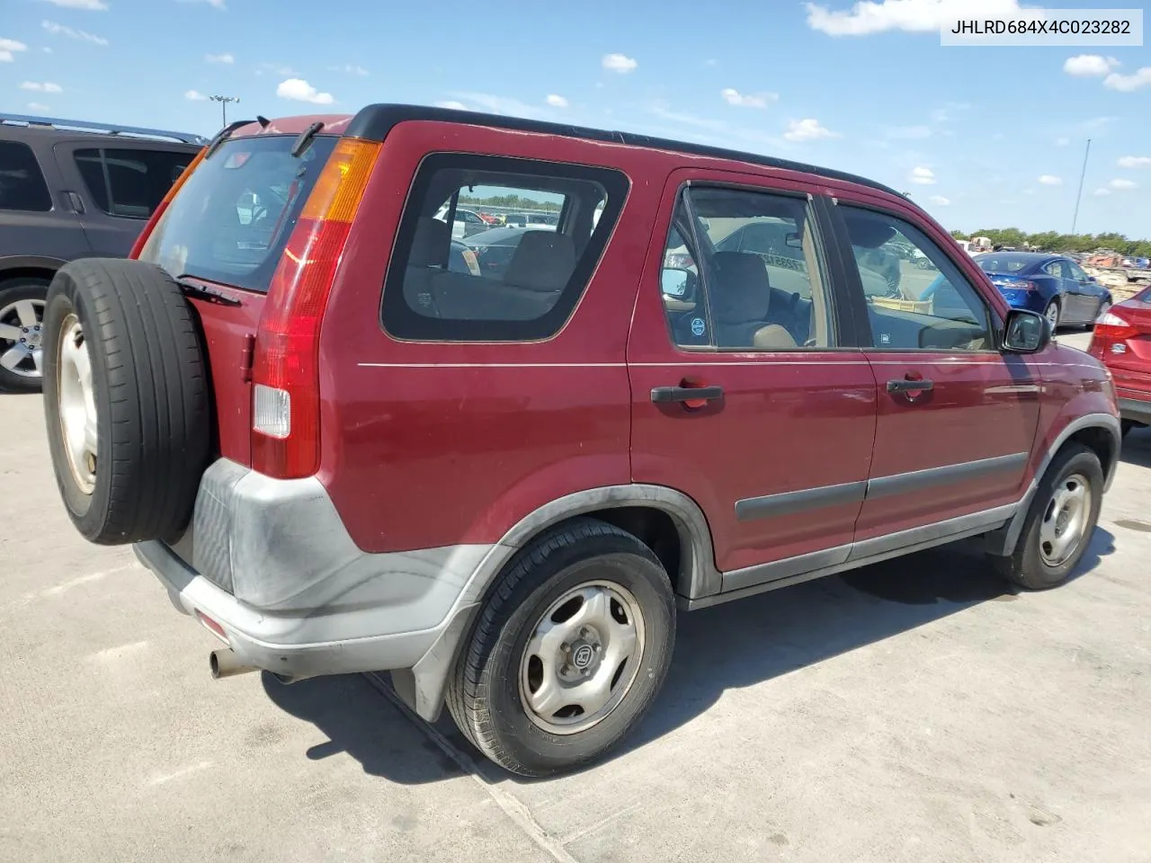 2004 Honda Cr-V Lx VIN: JHLRD684X4C023282 Lot: 72351224