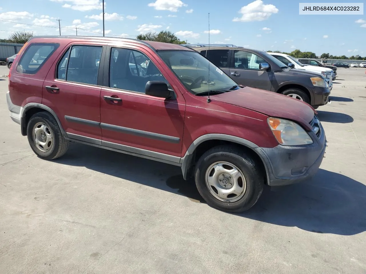 2004 Honda Cr-V Lx VIN: JHLRD684X4C023282 Lot: 72351224