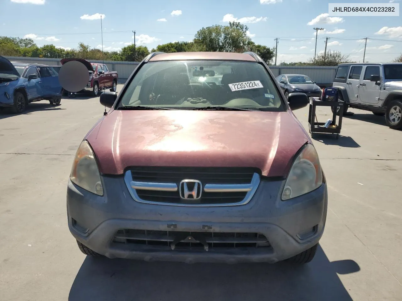 2004 Honda Cr-V Lx VIN: JHLRD684X4C023282 Lot: 72351224