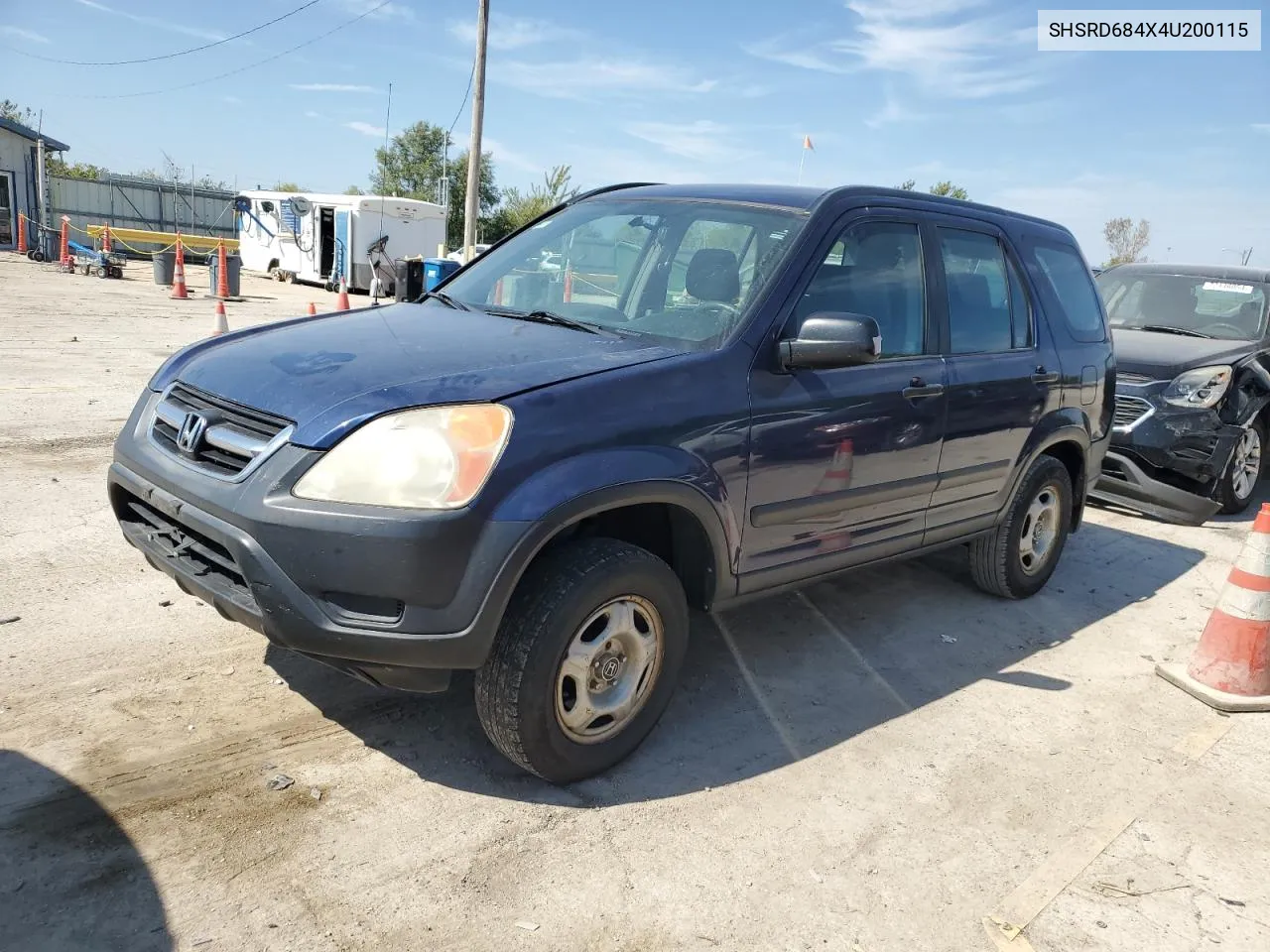 2004 Honda Cr-V Lx VIN: SHSRD684X4U200115 Lot: 72440214