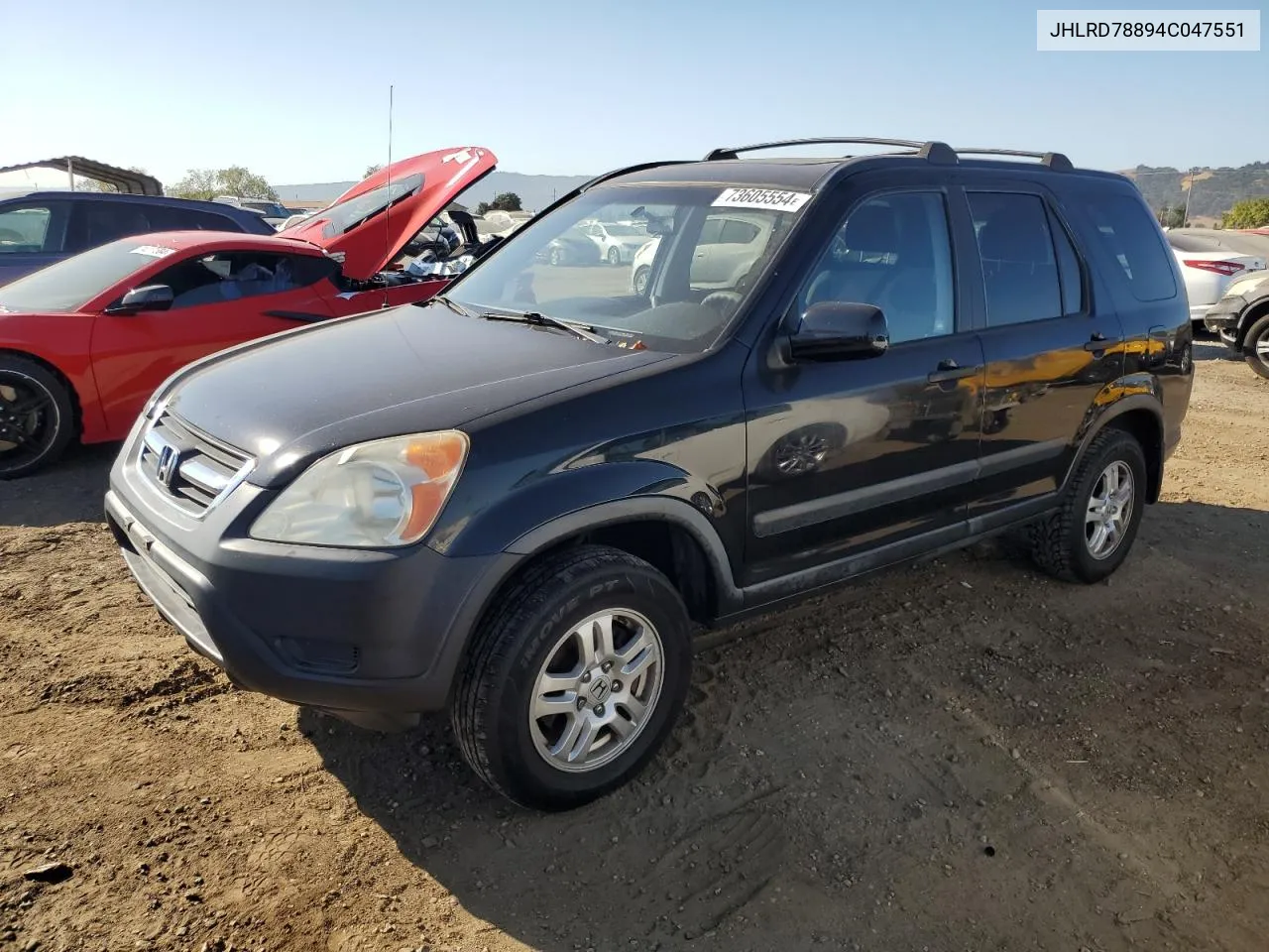 JHLRD78894C047551 2004 Honda Cr-V Ex