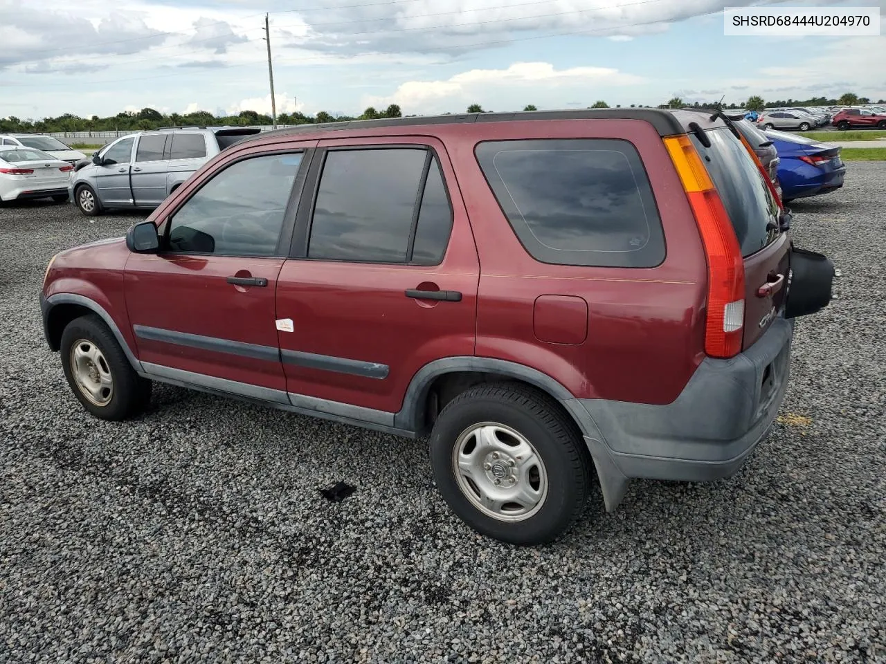 2004 Honda Cr-V Lx VIN: SHSRD68444U204970 Lot: 74054124