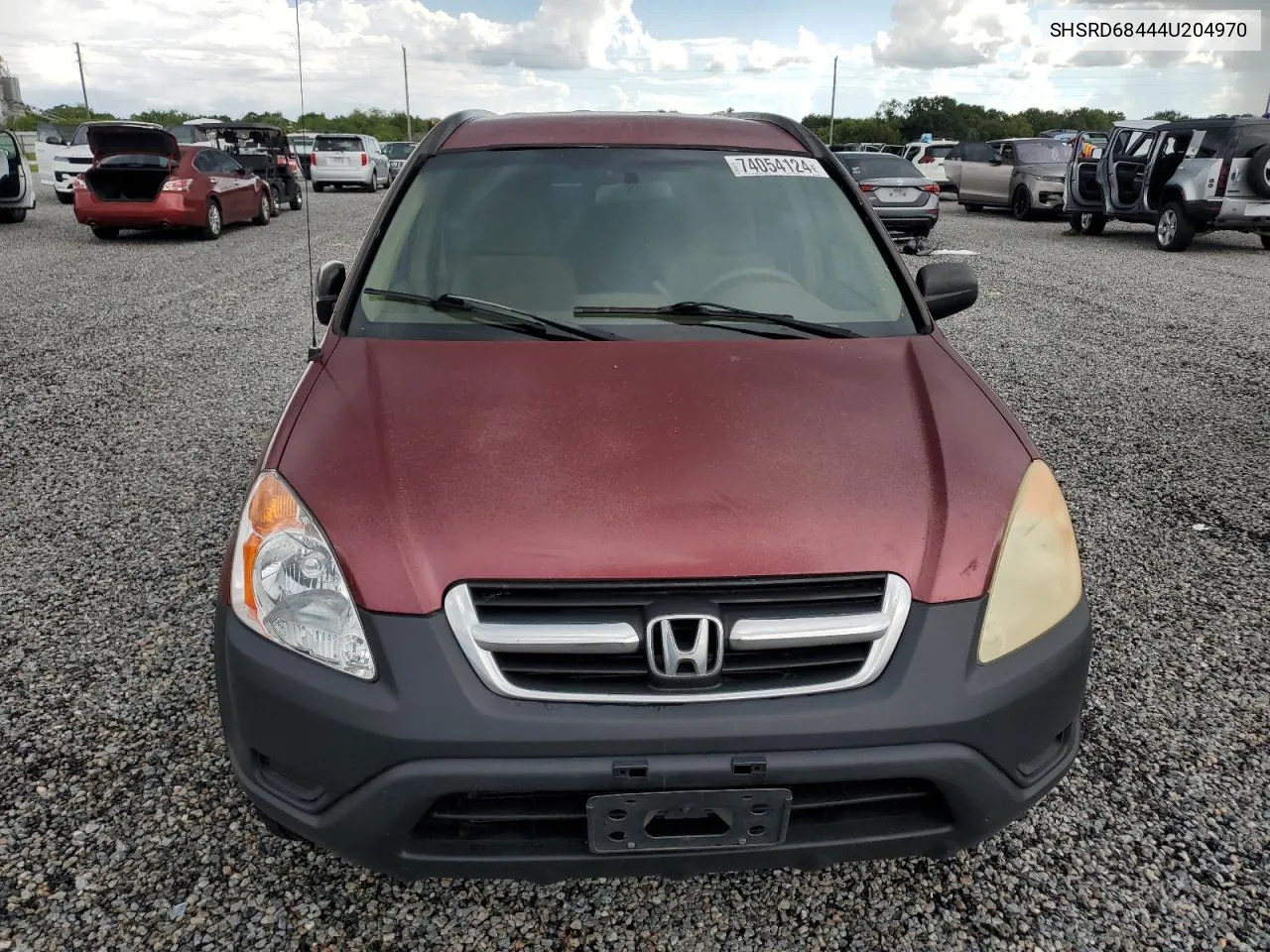 2004 Honda Cr-V Lx VIN: SHSRD68444U204970 Lot: 74054124