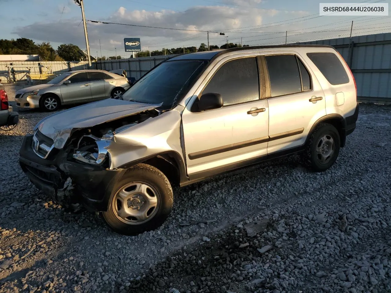 2004 Honda Cr-V Lx VIN: SHSRD68444U206038 Lot: 74123064