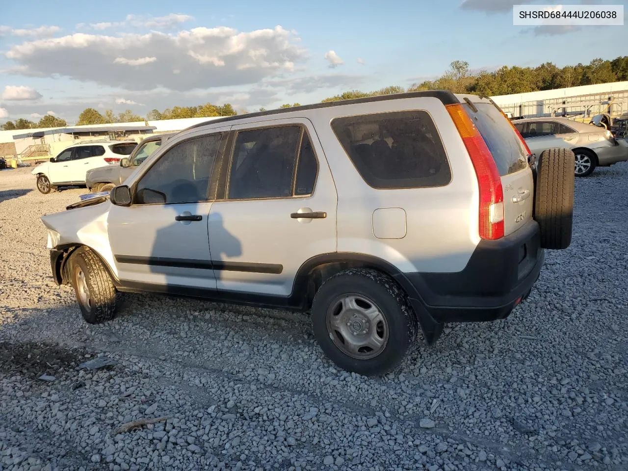 2004 Honda Cr-V Lx VIN: SHSRD68444U206038 Lot: 74123064