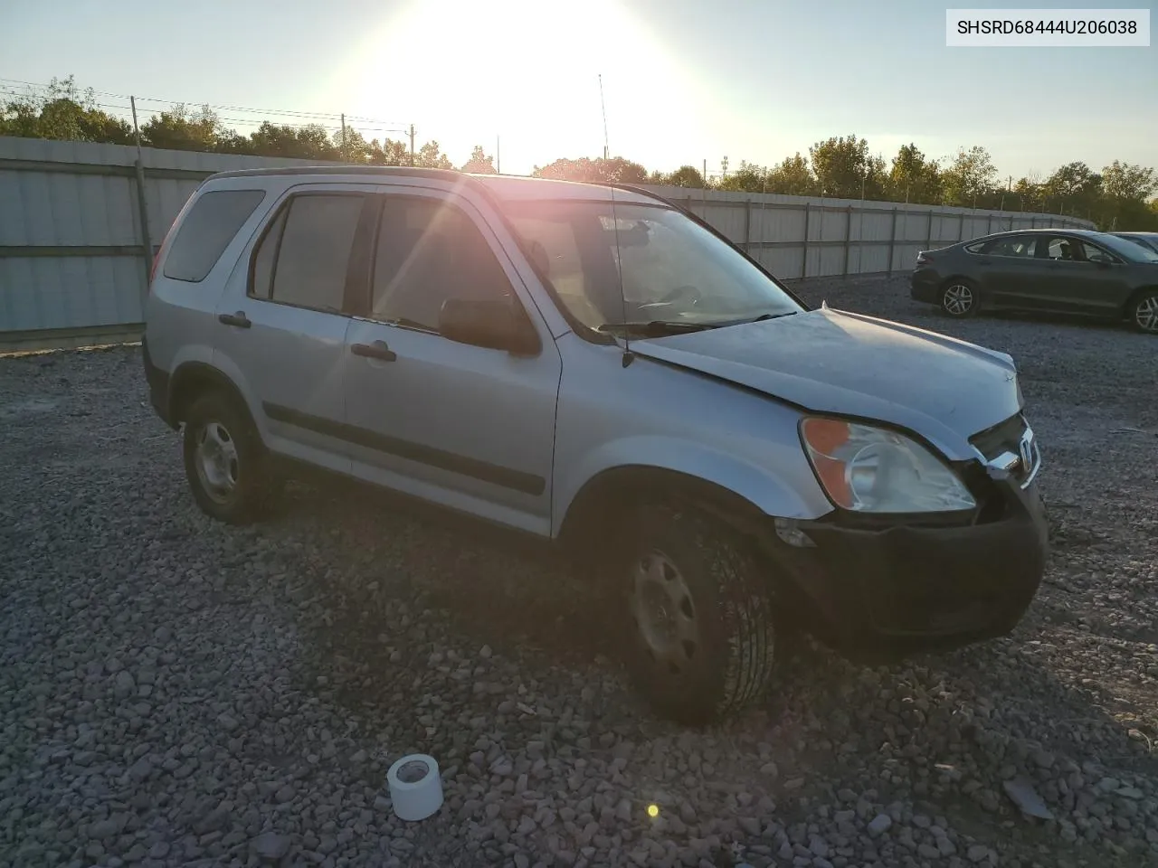 2004 Honda Cr-V Lx VIN: SHSRD68444U206038 Lot: 74123064