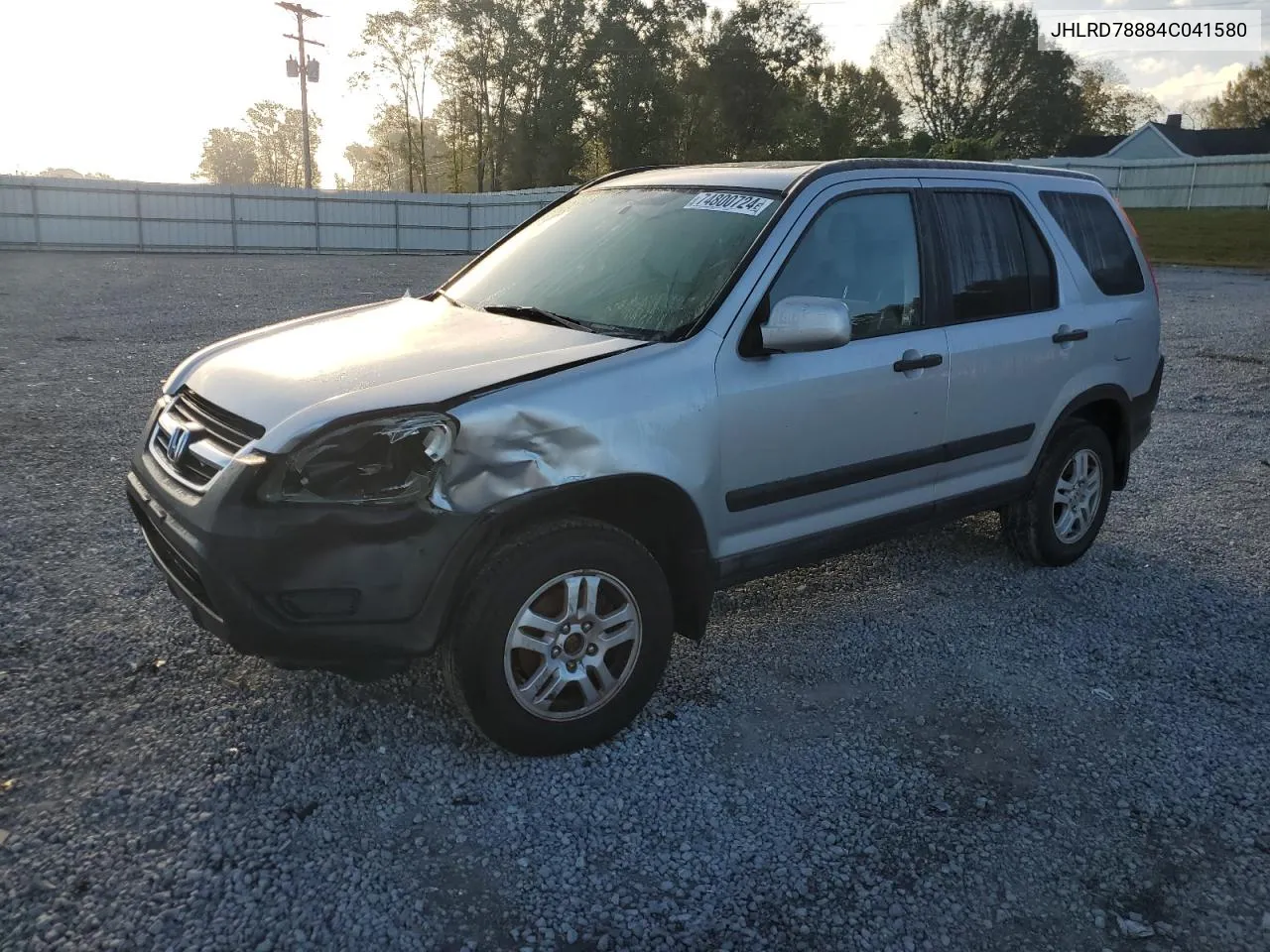 2004 Honda Cr-V Ex VIN: JHLRD78884C041580 Lot: 74800724