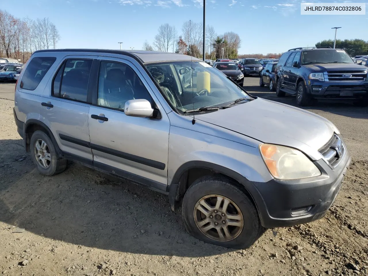 2004 Honda Cr-V Ex VIN: JHLRD78874C032806 Lot: 75175594