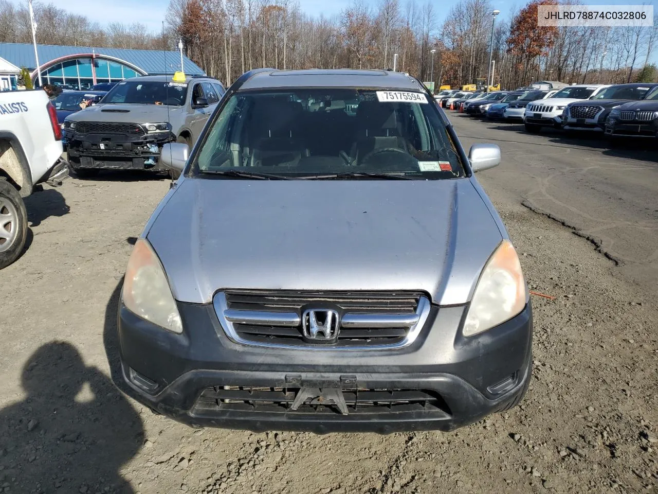 2004 Honda Cr-V Ex VIN: JHLRD78874C032806 Lot: 75175594