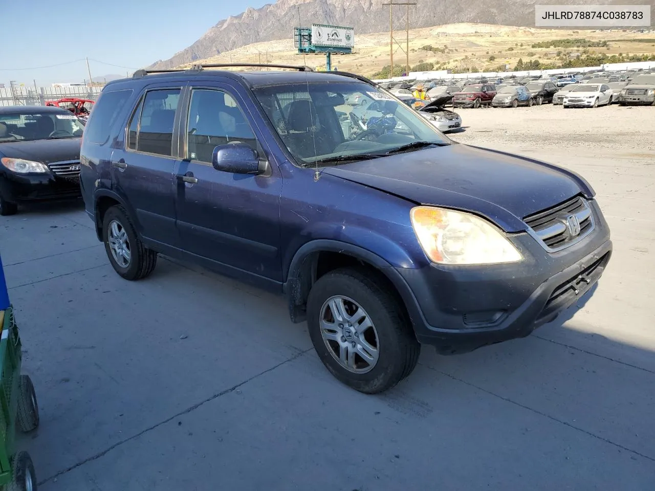 2004 Honda Cr-V Ex VIN: JHLRD78874C038783 Lot: 75246234