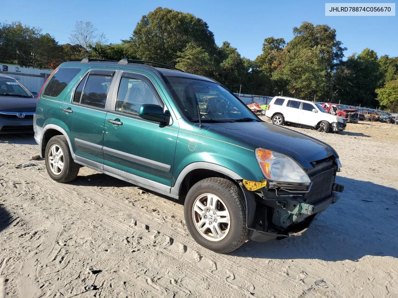 2004 Honda Cr-V Ex VIN: JHLRD78874C056670 Lot: 75651954