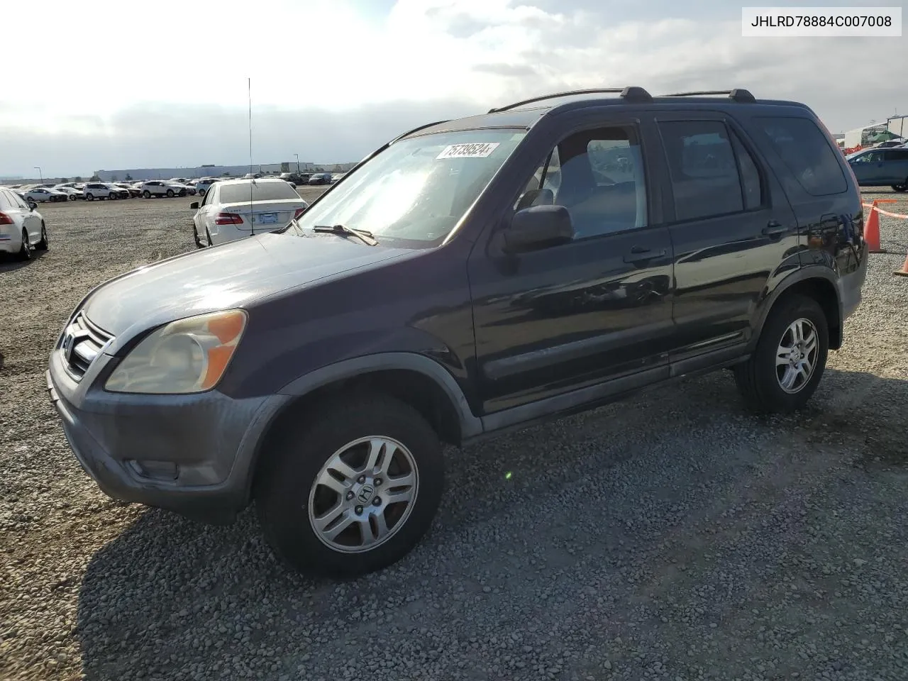 2004 Honda Cr-V Ex VIN: JHLRD78884C007008 Lot: 75739524