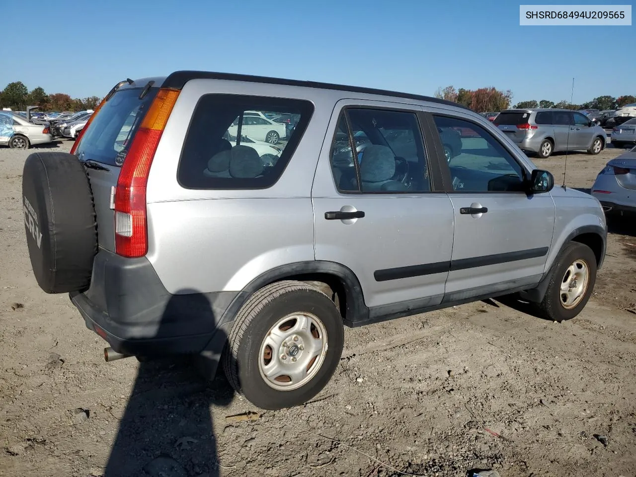 2004 Honda Cr-V Lx VIN: SHSRD68494U209565 Lot: 76163494