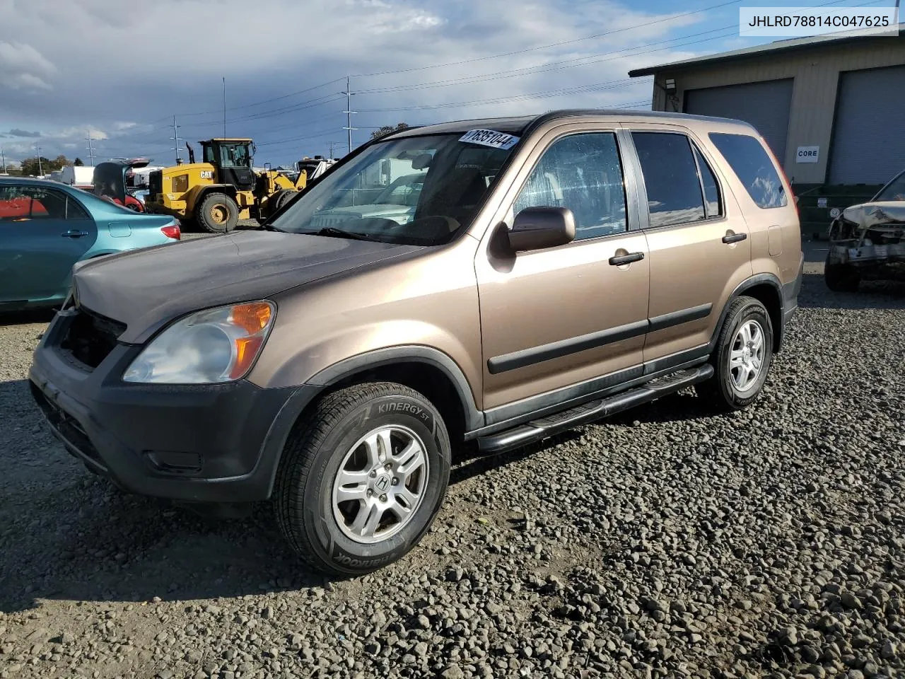 2004 Honda Cr-V Ex VIN: JHLRD78814C047625 Lot: 76351044