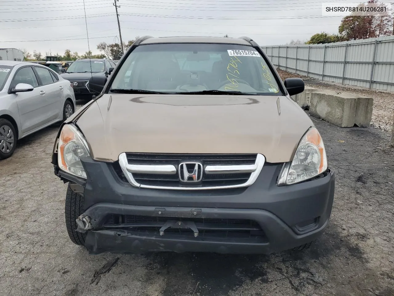 2004 Honda Cr-V Ex VIN: SHSRD78814U206281 Lot: 76515704