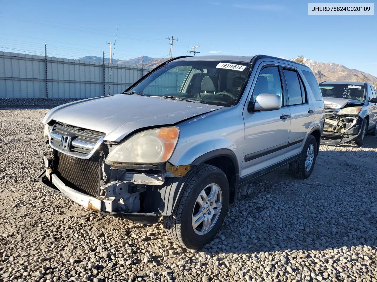 2004 Honda Cr-V Ex VIN: JHLRD78824C020109 Lot: 76919574