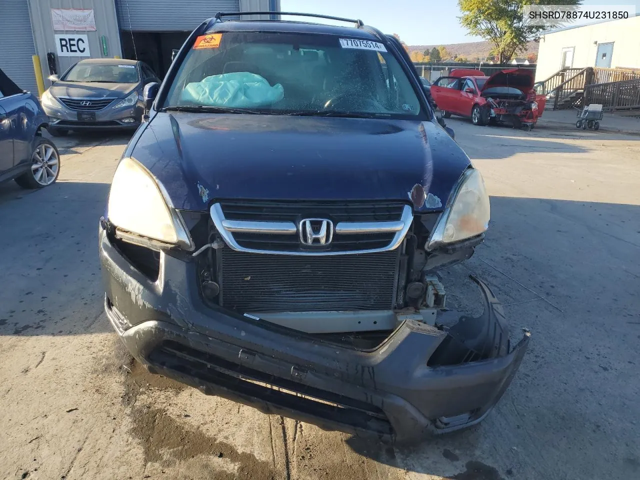 2004 Honda Cr-V Ex VIN: SHSRD78874U231850 Lot: 77075514